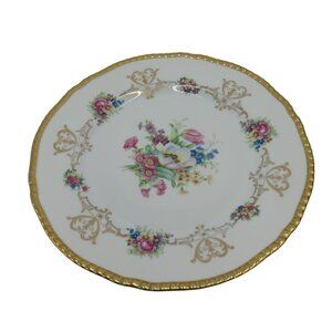 Royal BAYREUTH BAVARIA Chatham Plate Floral Design Gold Trim 10" Vintage